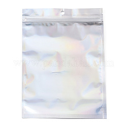 Rectangle Zip Lock Plastic Laser Bags, Resealable Bags, Clear, 22x15cm, Hole: 8mm, Unilateral Thickness: 2.3 Mil(0.06mm)