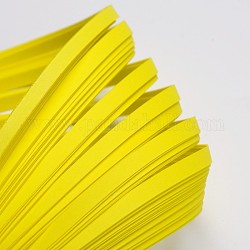 Tiras de papel quilling, amarillo, 530x5mm, acerca 120strips / bolsa