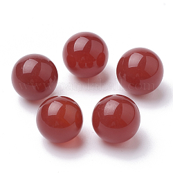 Природных бисера агат, сфера драгоценного камня, круглые, нет отверстий / незавершенного, окрашенные, красные, 12 мм