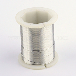 Круглая медная проволока для ювелирных изделий, серебряные, 24 датчик, 0.5 мм, около 59.05 фута (18 м) / рулон
