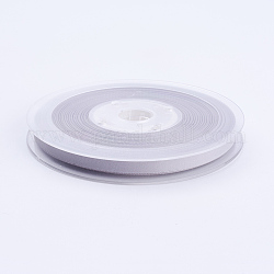 Ruban de satin mat double face, Ruban de satin de polyester, gainsboro, (1/4 pouce) 6 mm, 100yards / roll (91.44m / roll)
