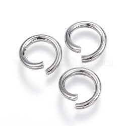 304 in acciaio inox anelli di salto aperto, colore acciaio inossidabile, 12 gauge, 12x2mm, diametro interno: 8mm