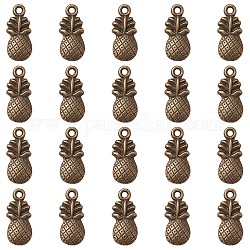 Ananas pendenti della lega di stile tibetano, piombo & cadimo libero, bronzo antico, 19x9x3mm, Foro: 1 mm
