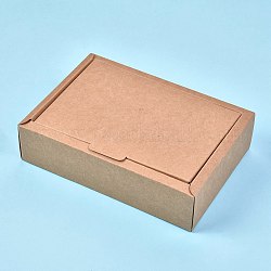 クラフト紙ギフトボックス  折りたたみボックス  長方形  バリーウッド  完成品：20x14x5.3cm 内側のサイズ：18x12x5cm 展開サイズ：38.2x44x0.03cmと33.6x26.9x0.03am