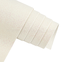 Ткань из искусственной кожи с пайетками, для аксессуаров для одежды, белые, 135x30x0.08 см
