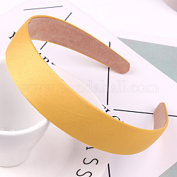 Breite Haarbänder aus Stoff, Solide einfache Haaraccessoires für Frauen, golden, 145x130x28 mm