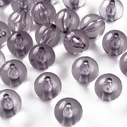 Perles en acrylique transparente, ronde, lavande, 16x15mm, Trou: 2.8mm, environ 220 pcs/500 g
