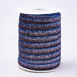 Glitter Sparkle Ribbon, Polyester & Nylon Ribbon, Colorful, 3/8 inch(9.5~10mm), about 50yards/roll(45.72m/roll)