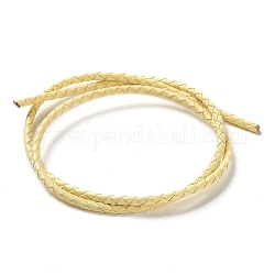 Плетеный кожаный шнур, цвет колоса кукурузы, 3 мм, 50 ярдов / пачка