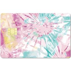 CREATCABIN Tie-Dye Card Skin Sticker Debit Credit Card Skins Covering Personalizing Bank Card Protecting Decals Removable Waterproof No Bubble Slim for EBT Transportation Key Card 7.3x5.4Inch
