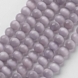 Katzenaugen-Perlen, Runde, Distel, 10 mm, Bohrung: 1 mm, ca. 39 Stk. / Strang, 15 Zoll
