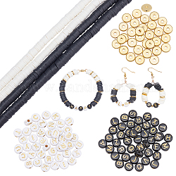 Arricraft über 1670 stücke schmuck machen kits, einschließlich 8 mm Fimo-Perlen, flache runde Acryl-Buchstabenperlen und Messing-Abstandsperlen für die Schmuckherstellung