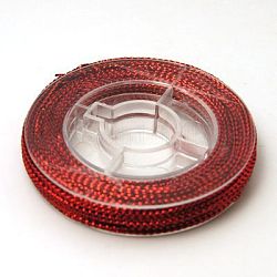 Плетеная неэластичная нить для бисероплетения, металлическая нить, огнеупорный кирпич, 0.6 мм, около 10.93 ярда (10 м) / рулон