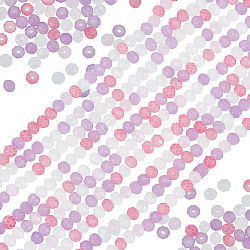 Beebeecraft 10 hebras de cuentas de vidrio., facetados, rerondana plana, violeta, 3.5~4.5x3~4mm, agujero: 0.5 mm, aproximamente 92~125 pcs / cadena, 13.39~17.44'' (34~44.3 cm)