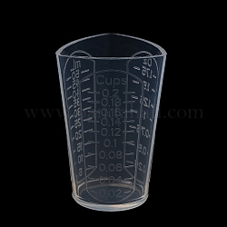 計量カップ  レジンクラフト用の目盛り付きシリコンミキシングカップ  透明  4.7x4.8x7.2cm  容量：50ml（1.69fl.oz）