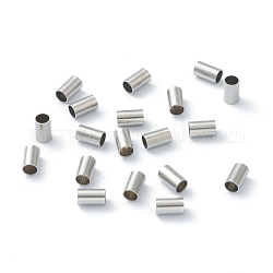 304 Edelstahl-Abstandhalter-Perlen, Tube, Edelstahl Farbe, 5x3 mm, Bohrung: 2.5 mm