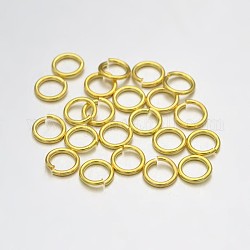 Messing Open Ringe springen, golden, 23 Gauge, 3x0.6 mm, Innendurchmesser: 1.2 mm, ca. 2272 Stk. / 50 g
