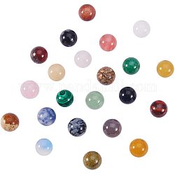 NBEADS 100 PCS Random Mixed Color No Hole Undrilled Natural Gemstone Beads, Synthetic Loose Beads Stone Charms for DIY Jewelry Making