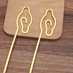 Латунные палочки для волос, форма облака, золотые, 168x26 мм
