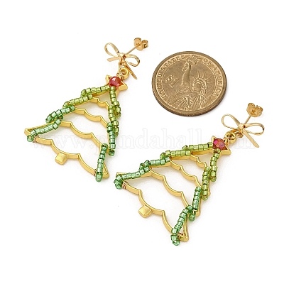 3 пара серег-гвоздиков из латуни и комплект серег с застежкой-рустиком из нержавеющей стали 304 EJEW-MZ00496-1