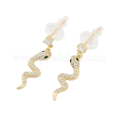 Серьги-гвоздики из циркония EJEW-P301-14G-1