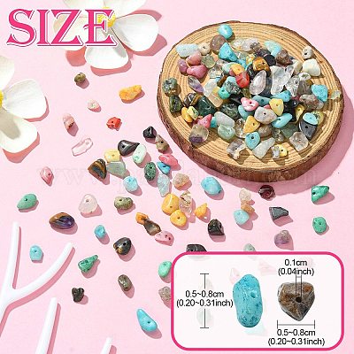 1 нить смешанных бусин с крошкой драгоценных камней G-FS0005-78-1