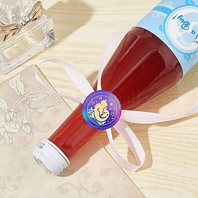 Латунные восковые печати с деревянной ручкой AJEW-WH0412-0102-1