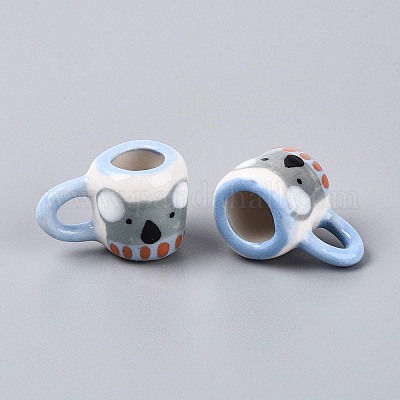 Декоративная кружка ручной работы из фарфора в виде коалы.&nbsp;PORC-T133-58-1