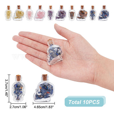 10 шт. смешанные драгоценные камни в виде черепа DJEW-AR0001-08-1