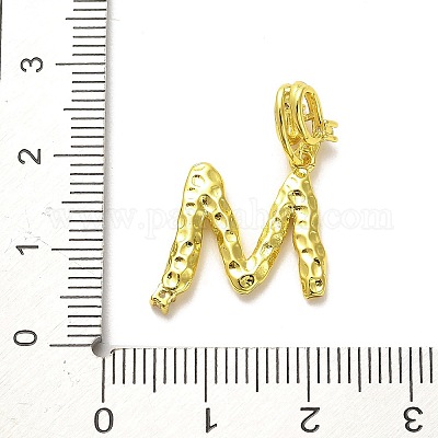 Реечное покрытие латунь микро паве кубический цирконий европейские подвески с подвесками KK-L210-015G-M-1