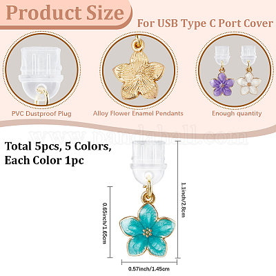 5шт пластиковые мобильные пылезащитные заглушки HJEW-CN00009-1