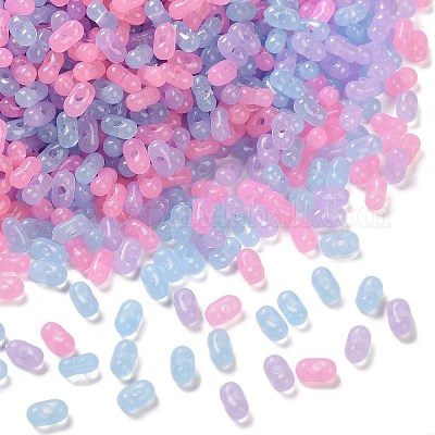 Светящиеся прозрачные акриловые бусины LACR-D009-01H-1