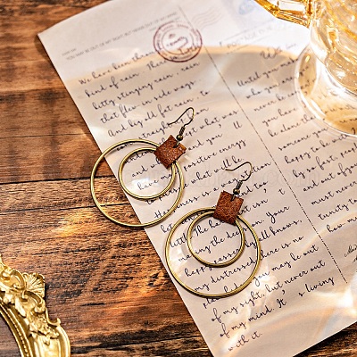 Кольцо в стиле бохо из цинкового сплава серьги-подвески FS-WG9CCFB-03-1