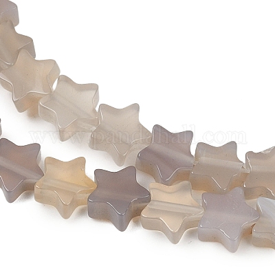 Серые натуральные бусины из агата  G-U021-B01-02-1