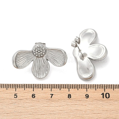 Серьги-гвоздики из нержавеющей стали 304 EJEW-S265-09P-1