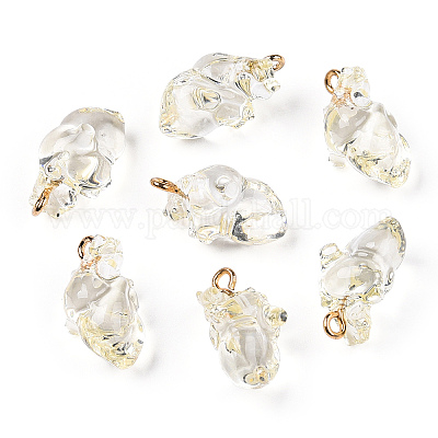 Прозрачные смоляные подвески RESI-E028-01G-09-1