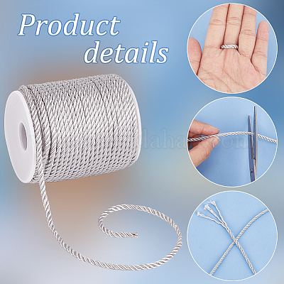 3-слойный витой шнур из полиэстера&nbsp;OCOR-WH0079-88G-1