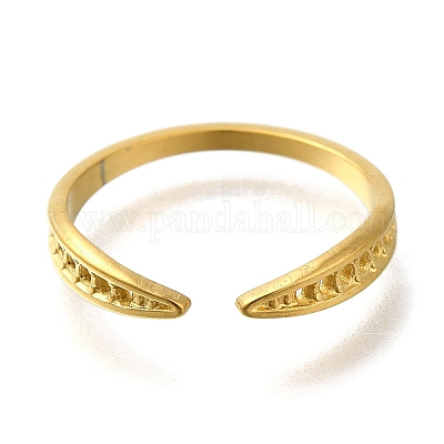 Ионное покрытие (ip) 304 нержавеющая сталь открытые манжетные кольца компоненты RJEW-U017-32G-1