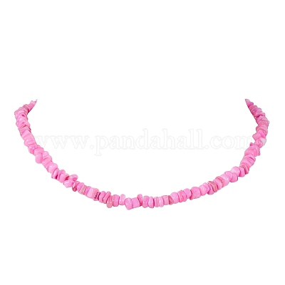 Ожерелья из бисера из натуральных окрашенных пресноводных ракушек NJEW-JN05580-01-1