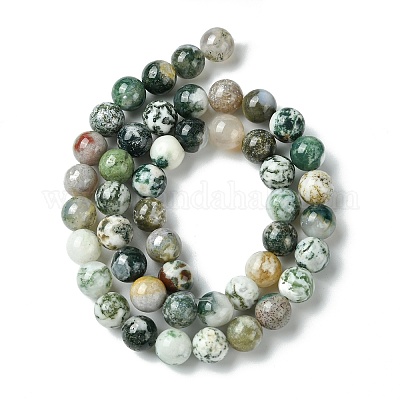 Естественно агат драгоценный камень бисер круглый пряди X-G-R255-8mm-1
