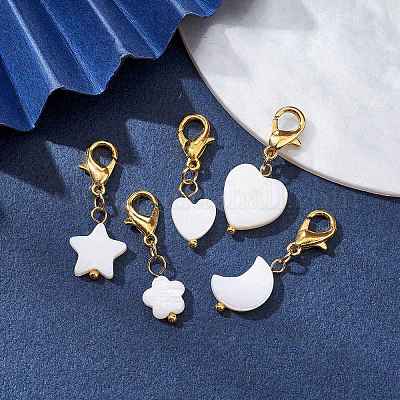 Натуральные подвески из пресноводных ракушек HJEW-JM01582-02-1