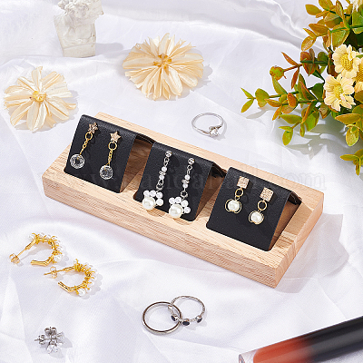 Деревянный поднос для сережек EDIS-WH0021-01A-1