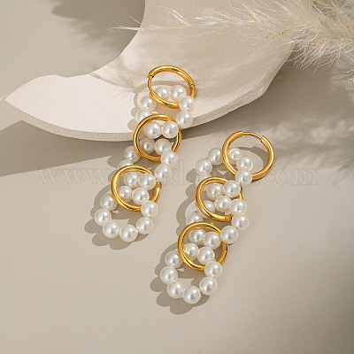 Серьги-кольца круглой формы из нержавеющей стали 304 DS4927-1