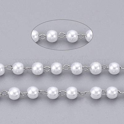 Handmade abs пластмасса имитация жемчужина бисера цепочки CHS-T003-01P-1