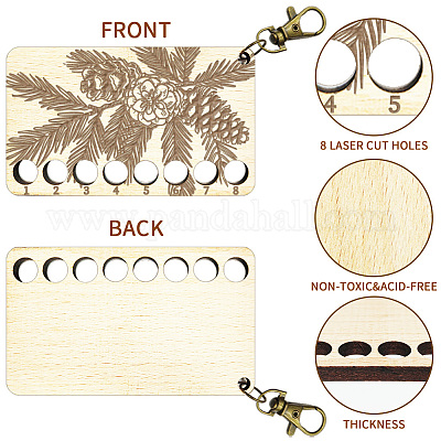 8-позиционные деревянные лотки для хранения ниток для вышивания TOOL-WH0056-029-1