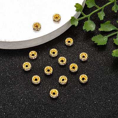 Латунные бусины разделители для поставки стразов RB-A014-Z5mm-01G-1