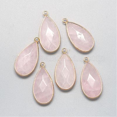 Природного розового кварца подвески G-S221-14G-1