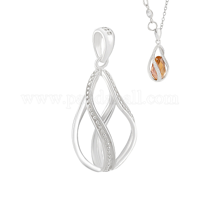 1 шт. 925 подвески из стерлингового серебра с бусинами STER-PH0004-18-1