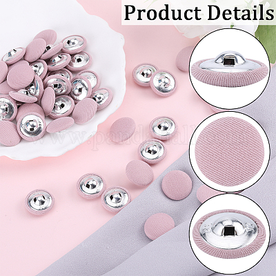 50 шт. пуговицы из ткани с 1 отверстиями DIY-GF0008-50B-1