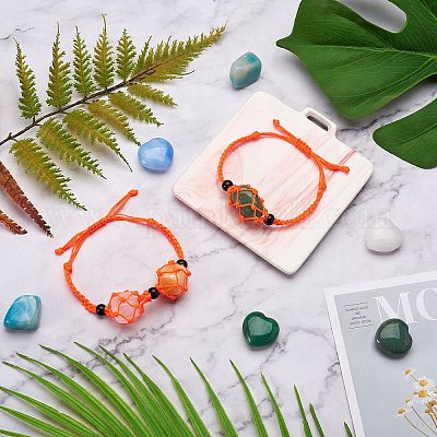 Регулируемый плетеный нейлоновый шнур макраме мешочек изготовление браслета AJEW-SW00013-13-1